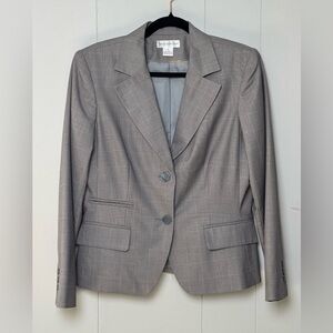 Worthington Women’s Light Gray Plaid Tailored Blazer Size 10